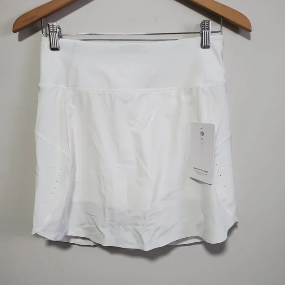 ATHLETA NWT Run With It 16" Skort Skirt Lined Tennis Golf White Women's Small - Picture 2 of 16